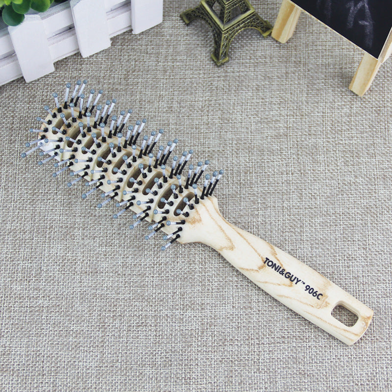 Men's Ribs Curling Inner Buckle Household Rolling Hairdressing Back Hair Brushes & Combs