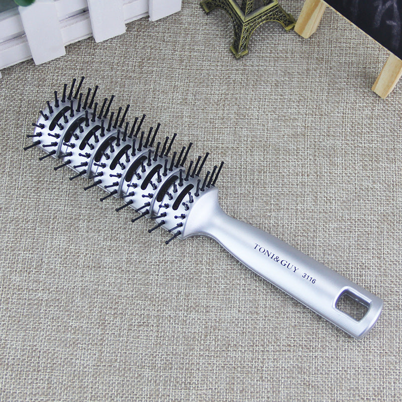 Men's Ribs Curling Inner Buckle Household Rolling Hairdressing Back Hair Brushes & Combs