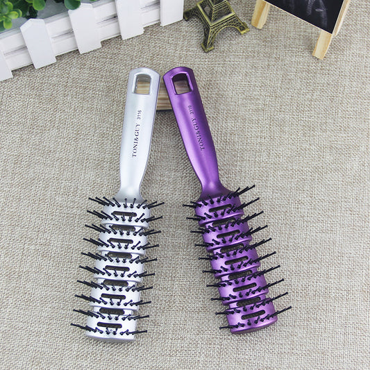 Men's Ribs Curling Inner Buckle Household Rolling Hairdressing Back Hair Brushes & Combs