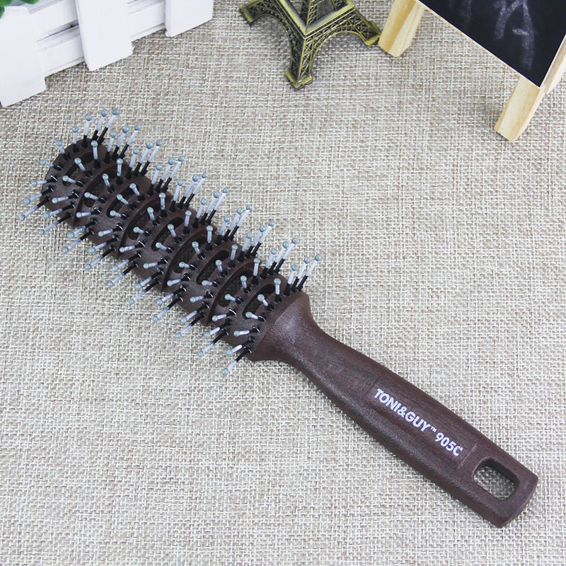 Men's Ribs Curling Inner Buckle Household Rolling Hairdressing Back Hair Brushes & Combs