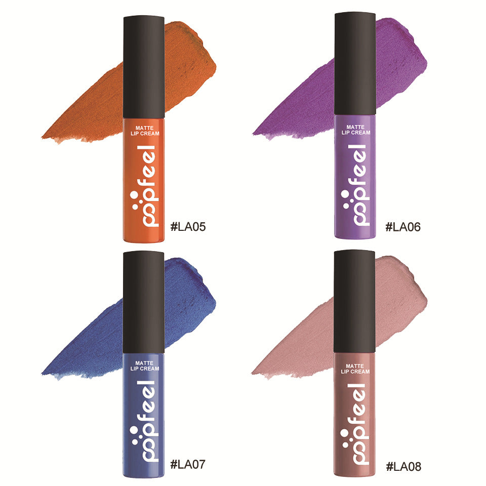 Matte Liquid Gloss Nude Orange Pink Lipsticks