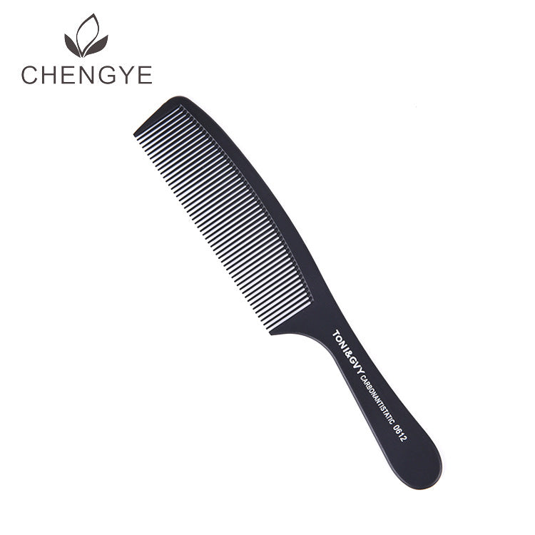 Cover Carbon Fiber Barber Cutting Black Hair Brushes & Combs