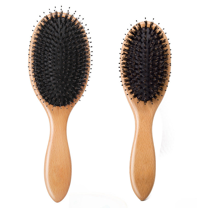 Beech Bristle Scalp Massage Airbag Straight Hair Brushes & Combs