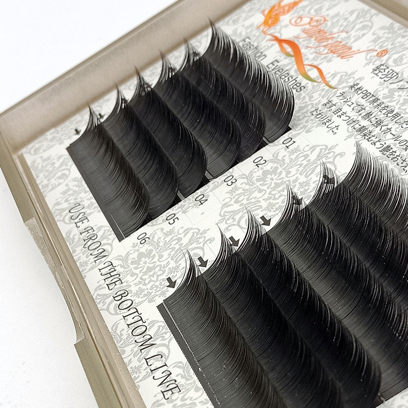 Single Flat Matte Grafting Eyelashes Gray Double False Lashes