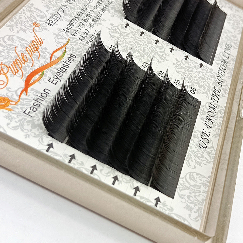 Single Flat Matte Grafting Eyelashes Gray Double False Lashes