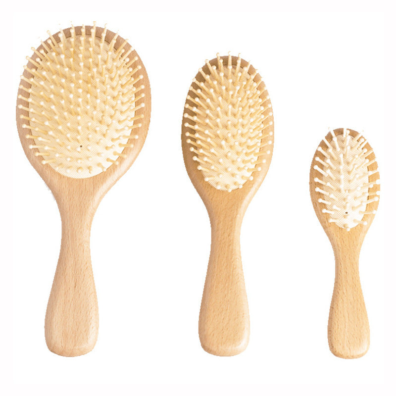 Beech Massage Airbag Wooden Large Plate Hair Brushes & Combs