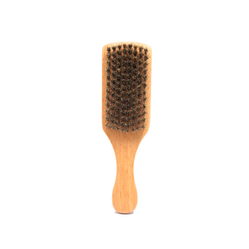 Men's Long Handle Solid Wood Cleaning Styling Hair Brushes & Combs