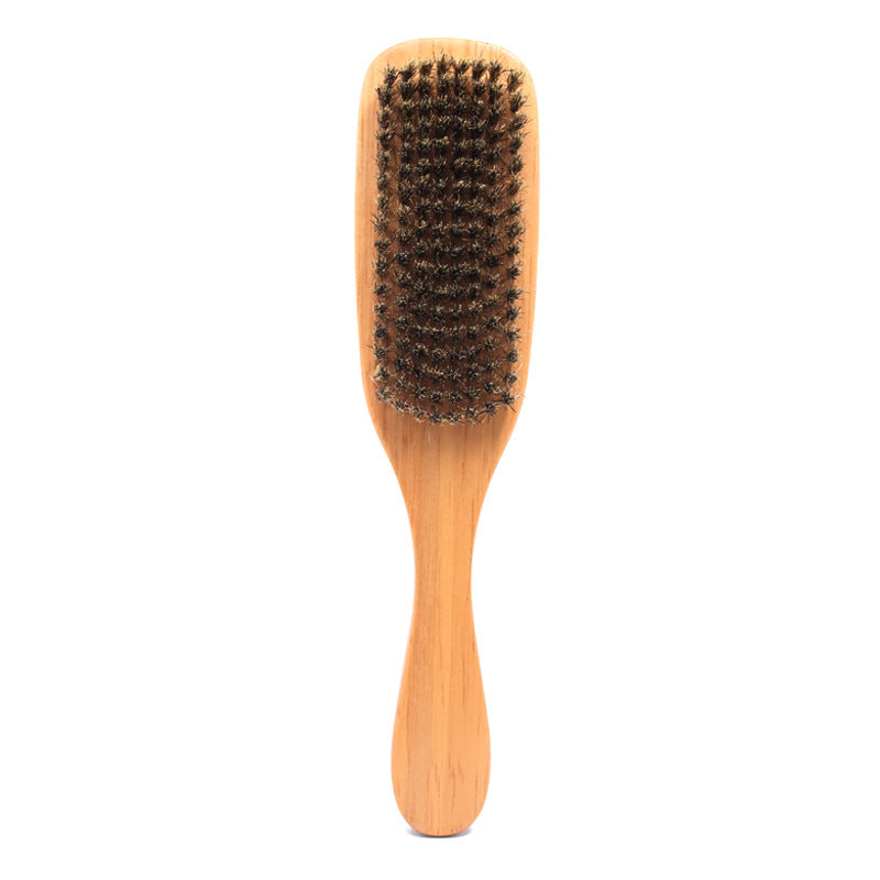 Men's Long Handle Solid Wood Cleaning Styling Hair Brushes & Combs