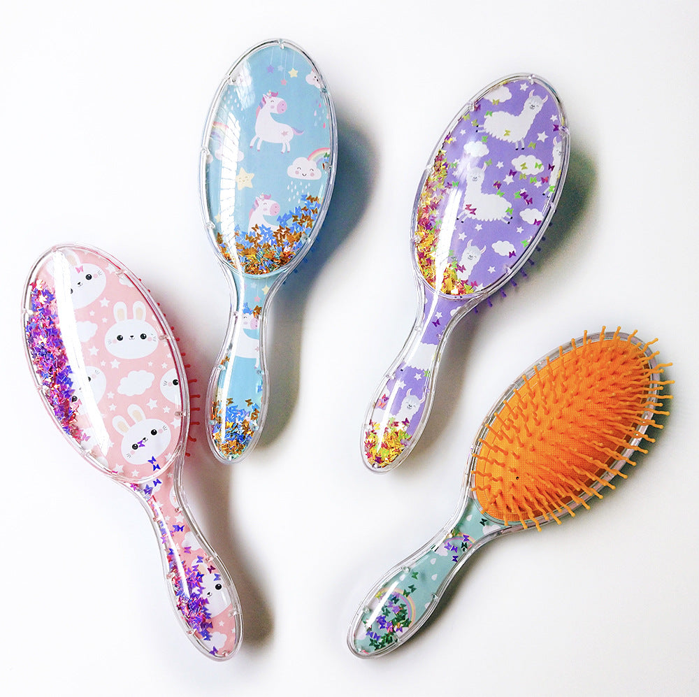 Source Sequin Model Cute Airbag Colorful Flash Cartoon Hair Brushes & Combs