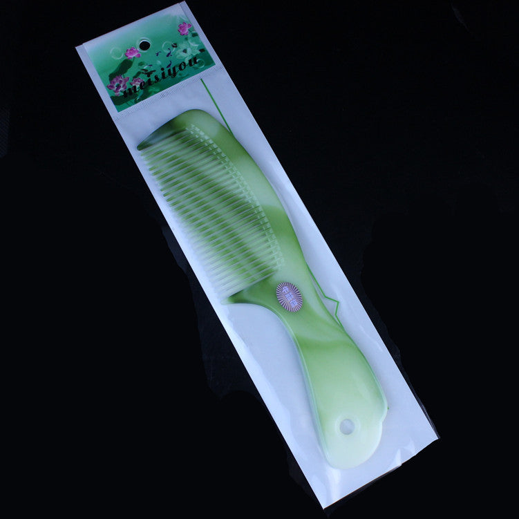 Color Thick Green Beef Tendon Running Hair Brushes & Combs