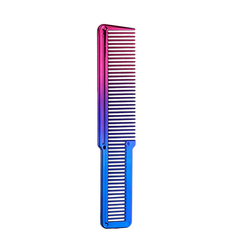 Men's Electroplating Color Rainbow Cutting Scissors Greasy Hair Brushes & Combs