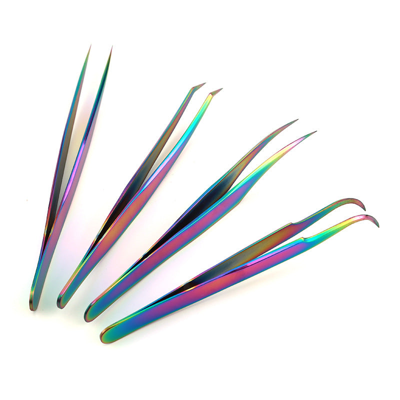 Tweezers Color Titanium Tweezer Precision Stainless Steel False Lashes