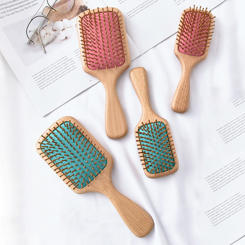 Air Cushion Massage Wooden Large Plate Airbag Small Size Hair Brushes & Combs