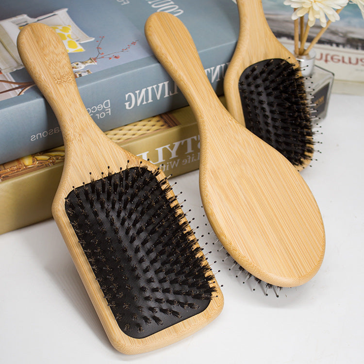 Bamboo Bristle Air Cushion Skin Health Massage Hair Brushes & Combs