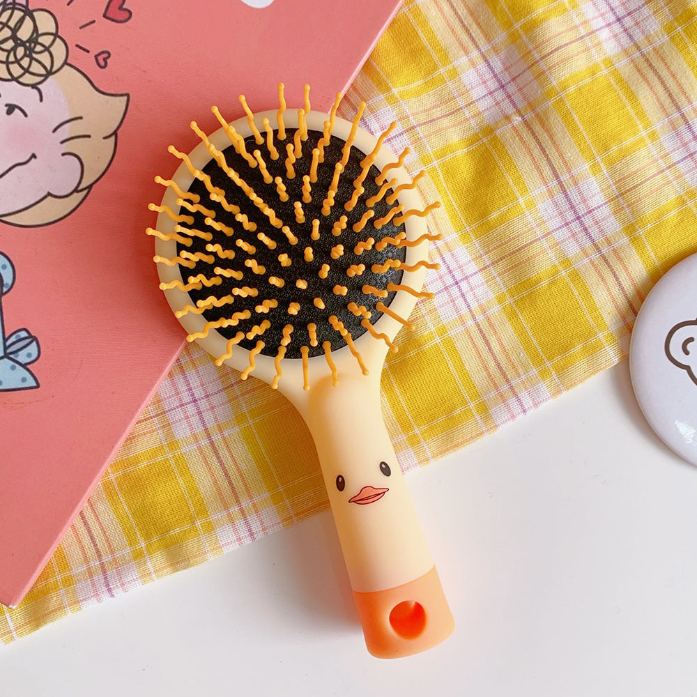 Cute Cartoon Soft Mirror Integrated Portable Airbag Hair Brushes & Combs