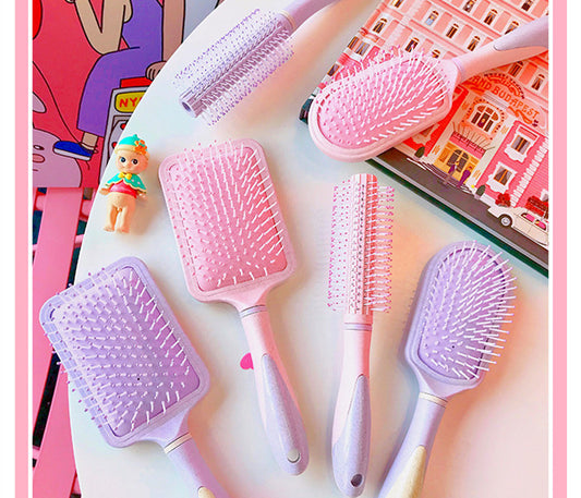 Cute Airbag Massage Pink Air Cushion Long Hair Brushes & Combs