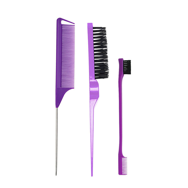 Hairdressing Brush Three-piece Fluff Steel Needle Tail Hair Brushes & Combs