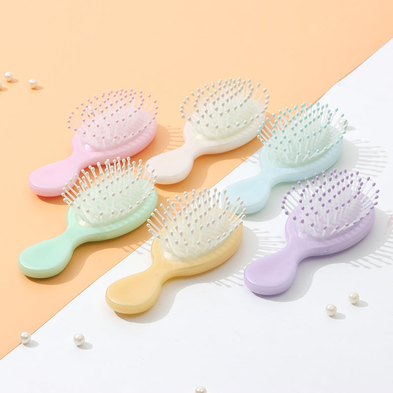 Portable Pearlescent Mermaid Travel Mini Pocket Hair Brushes & Combs