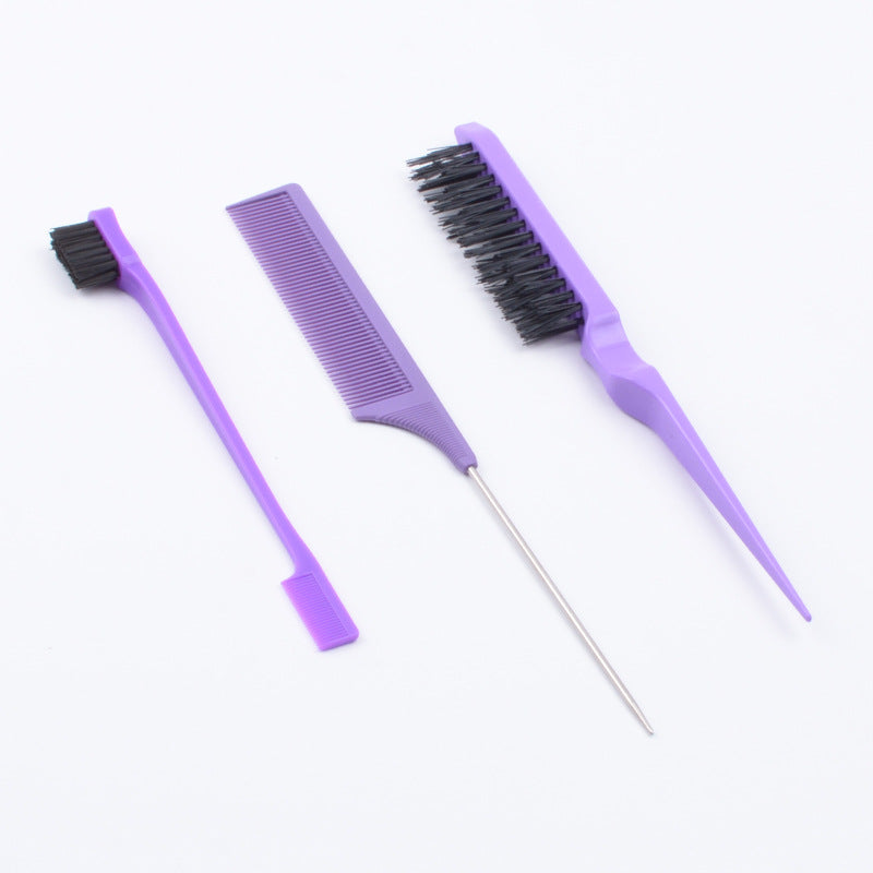 Hairdressing Tail Double Three Rows Fluff Style Brush Toothbrush Hair Brushes & Combs