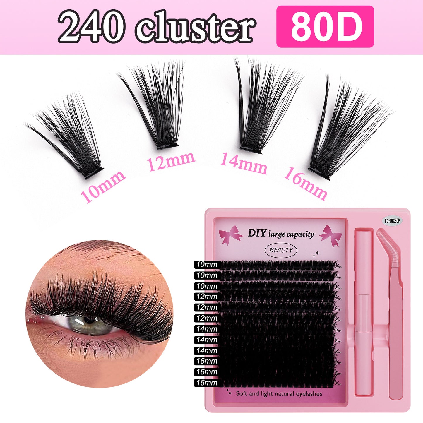 Eyelash Box Thick Eyelashes Three-dimensional Hot Melt False Lashes