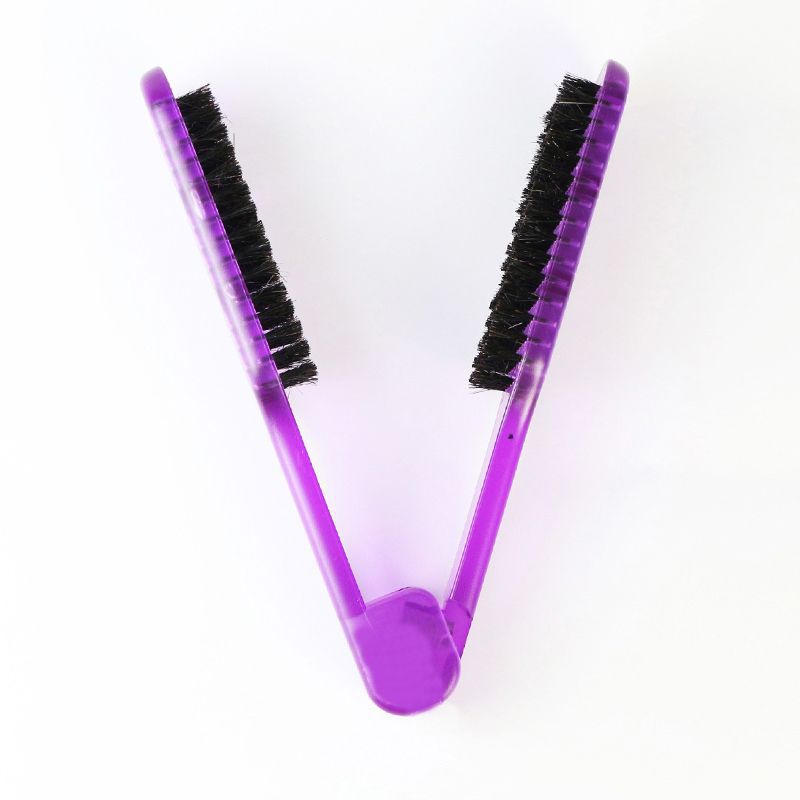 Clamp Plastic Hairdressing Transparent V Shape Hair Brushes & Combs