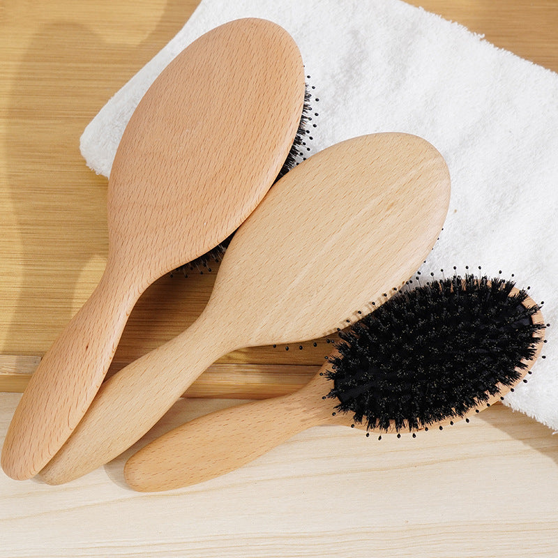 Beech Bristle Air Cushion Massage Scalp Hair Brushes & Combs