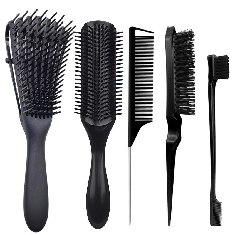 Hairdressing Suit Of Fine Teeth Fluff Tail Hair Brushes & Combs