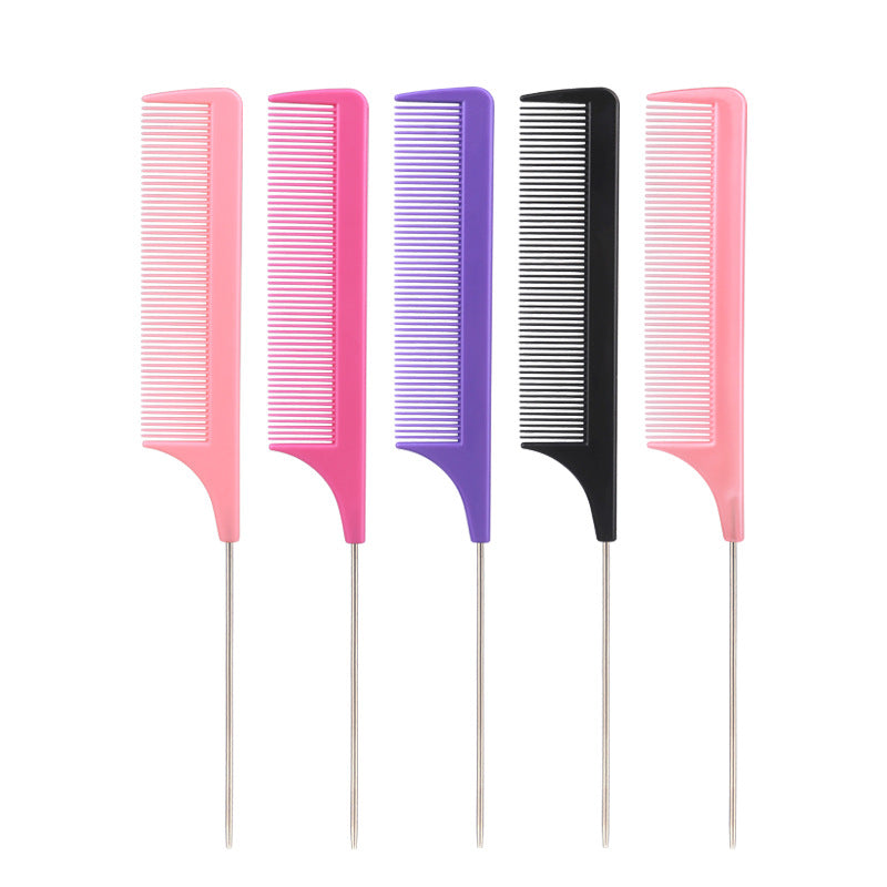 Hairdressing Tail Steel Needle Pick Styling Salon Hair Brushes & Combs