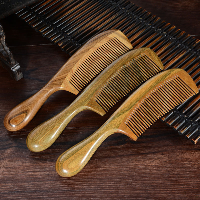 Wood Splicing Drum Handle Dense Gear Hair Brushes & Combs