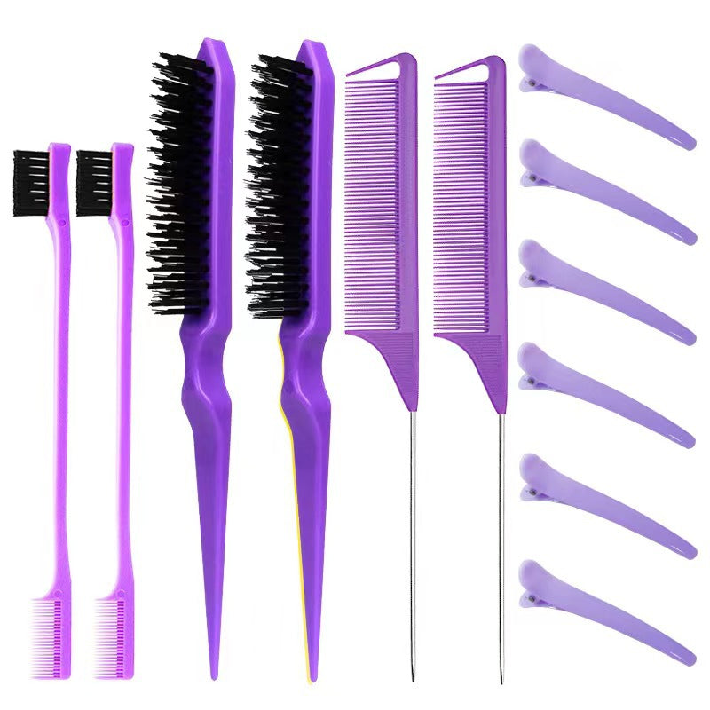 Sets Fluff Steel Needle Tail Duckbill Clip Hair Brushes & Combs