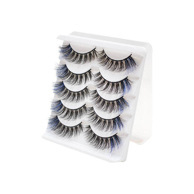 Pairs Of Color Eyelashes Suit Three-dimensional False Lashes