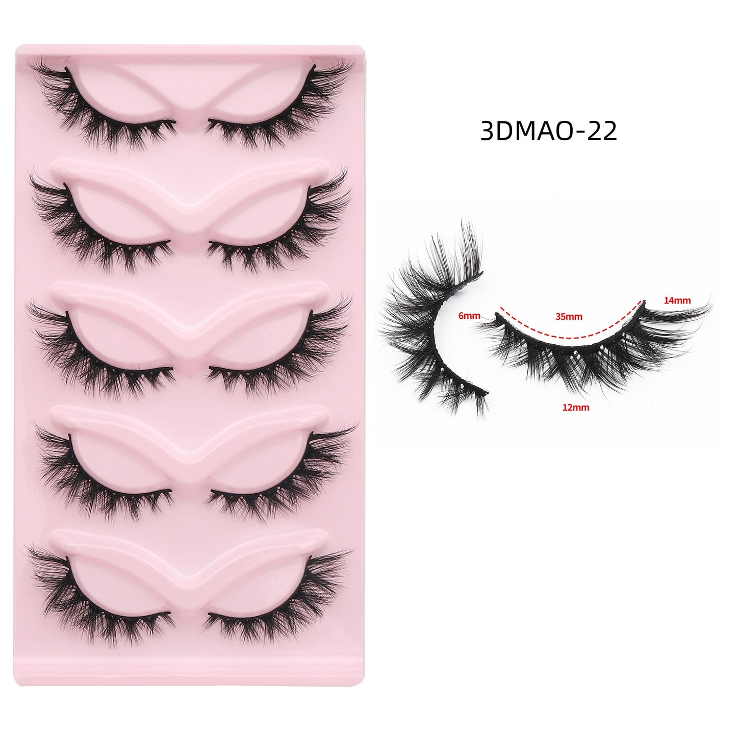 Pairs Of Cat Eyelashes Thick Curl Tail False Lashes