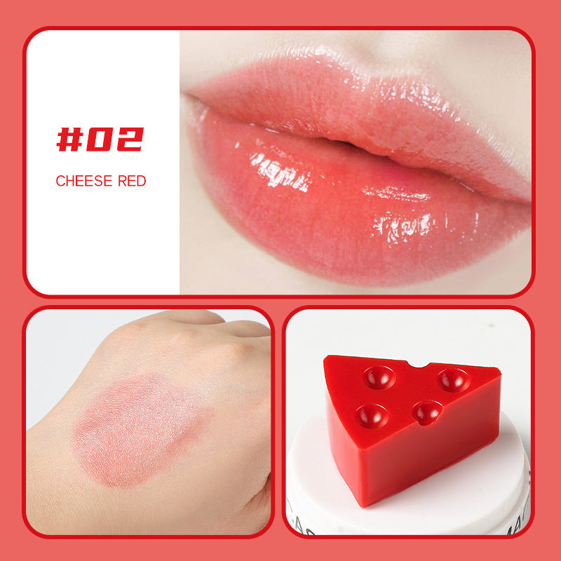 Creative Cute Cheese Balm Temperature Change Nourishing Hydrating Lipsticks