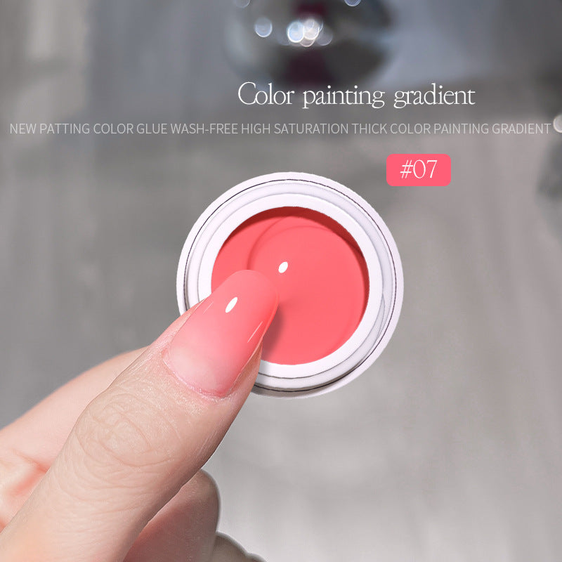 Pat Glue Colored Drawing High Saturation Thick Painted Nail Polish