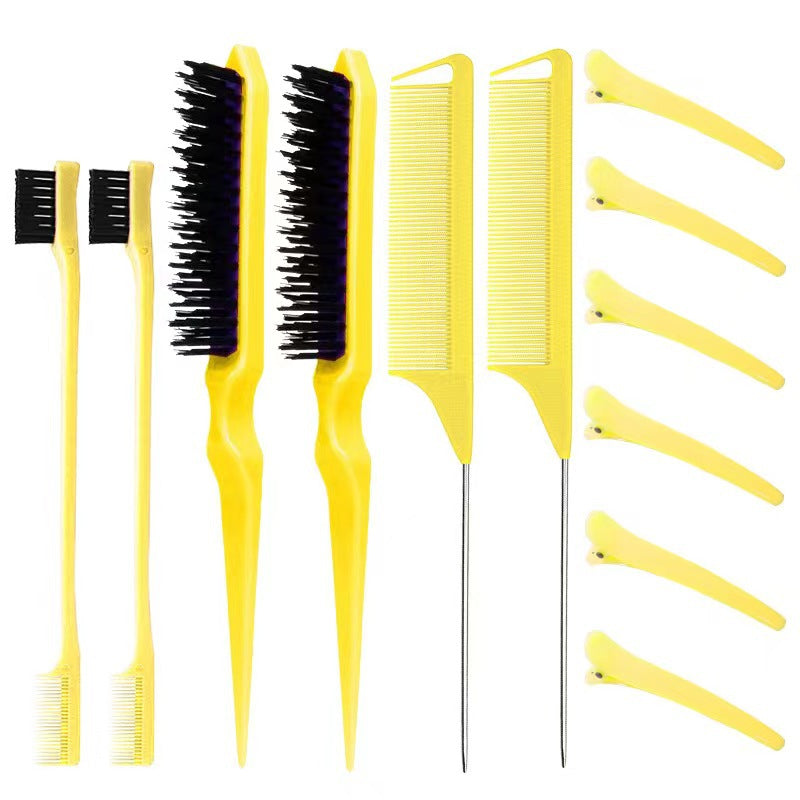 Sets Fluff Steel Needle Tail Duckbill Clip Hair Brushes & Combs