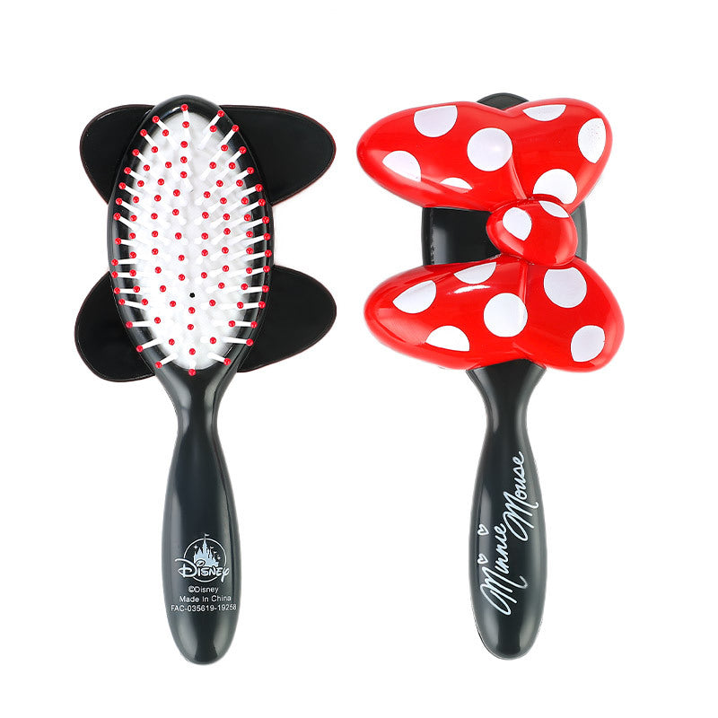 Plastic Airbag Massage Bow Polka Dot Hair Brushes & Combs