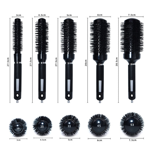 Curly Shape Aluminum Tube High Temperature Resistant Ceramic Hair Brushes & Combs