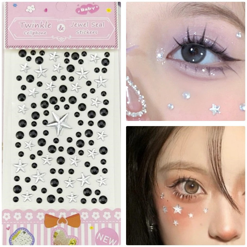 Children's Diamond Gem Stationery Stage Eyebrow Crystals Nail Care Nail Art