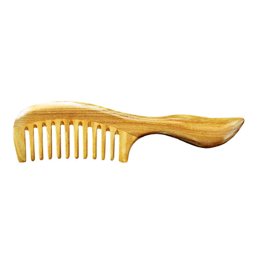 Drum Handle Wooden Wide Tooth Fine Hair Brushes & Combs