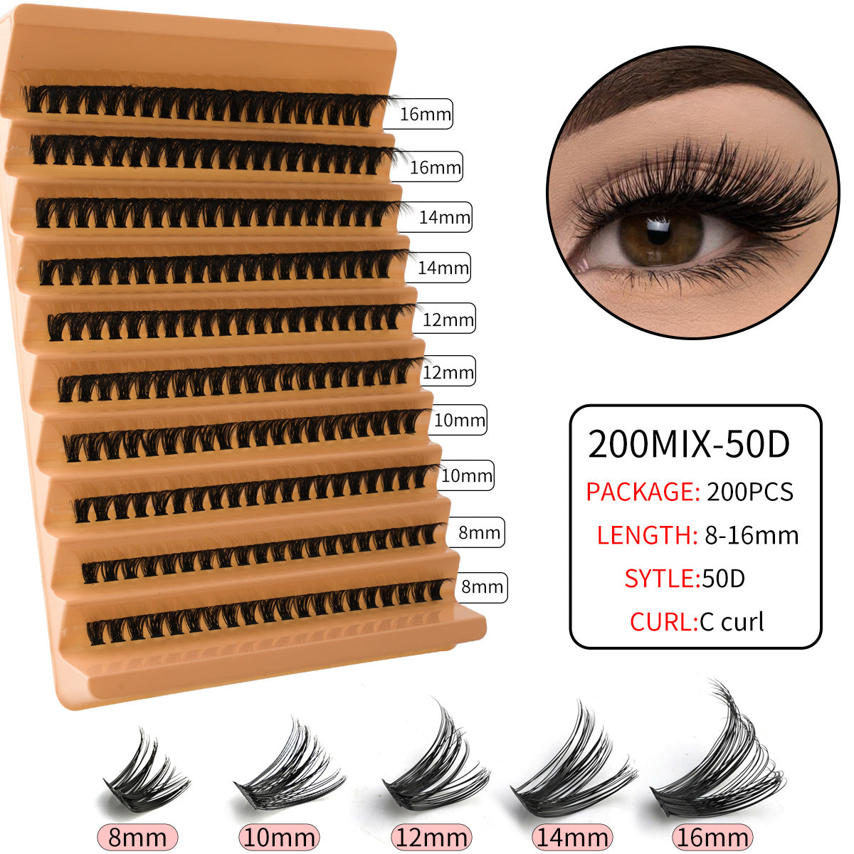 Segment Eyelashes Suit Single Cluster Individual False Lashes