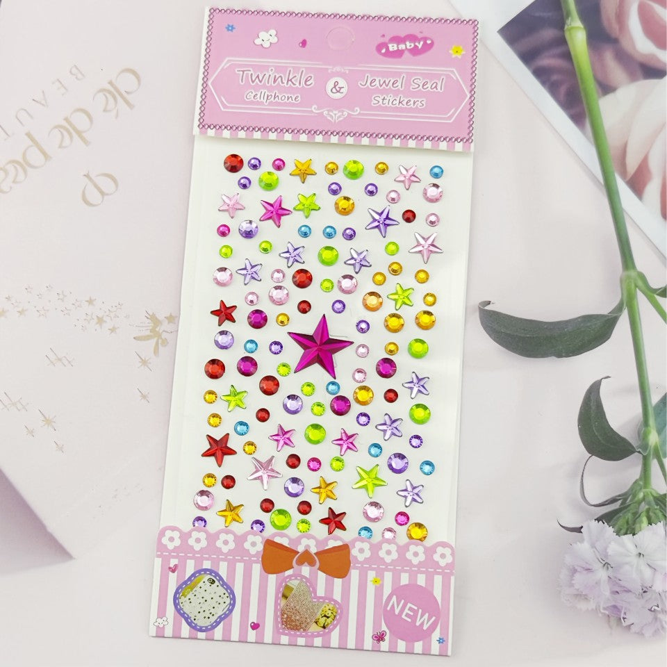 Children's Diamond Gem Stationery Stage Eyebrow Crystals Nail Care Nail Art