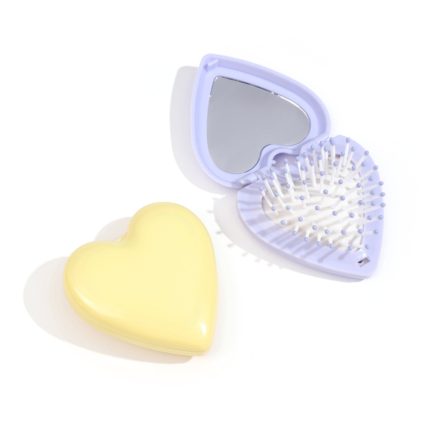 Massage Heart-shaped Foldable Portable Mirror Scalp Hair Brushes & Combs