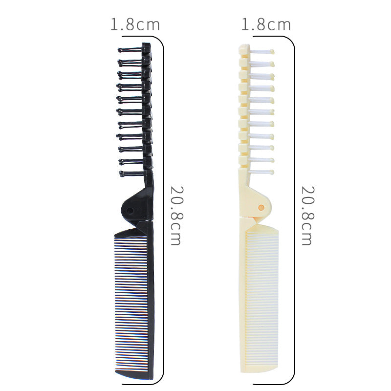 Plastic Folding Tangle Setting Styling Dense Hair Brushes & Combs