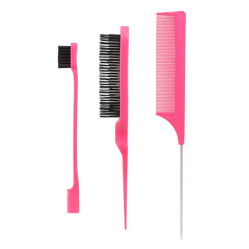 Fluff Three-piece Steel Needle Tail Double-headed Hair Brushes & Combs