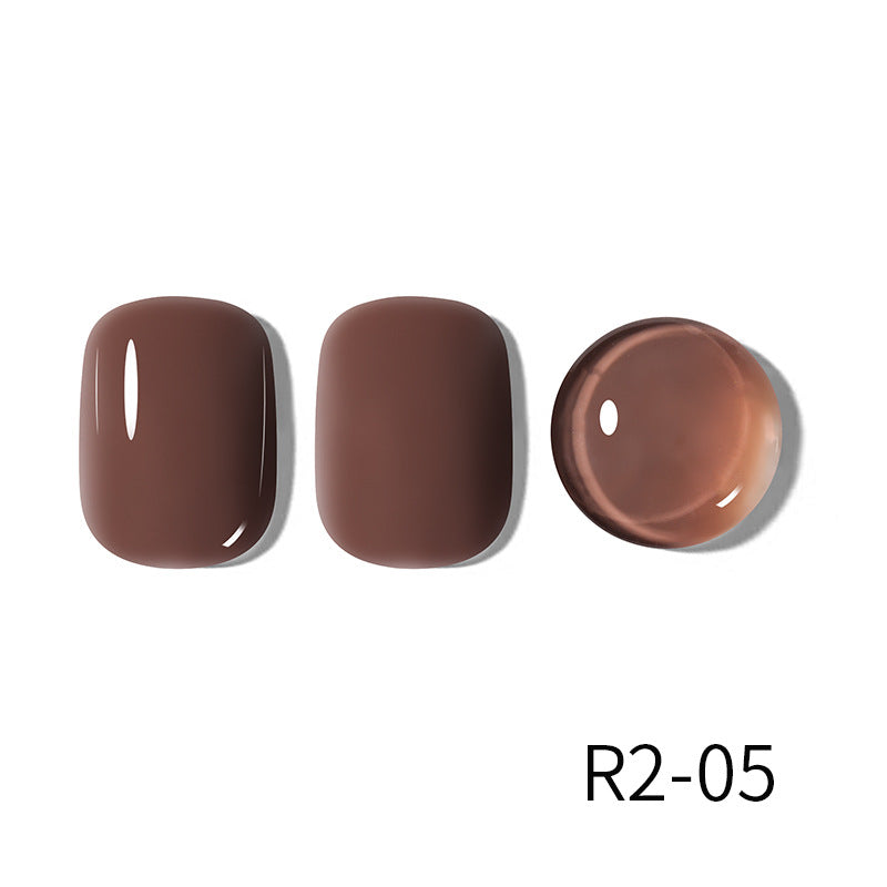 Milk Tea Popular Coffee Brown Glue White Nail Polish