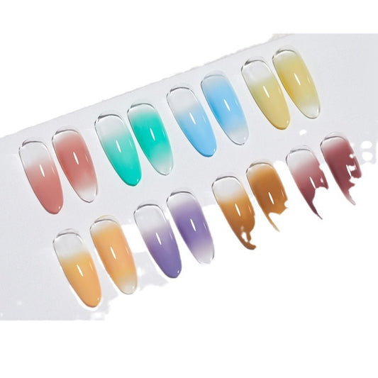 Gradient Racket Glue Macaron Color Salon Nail Polish