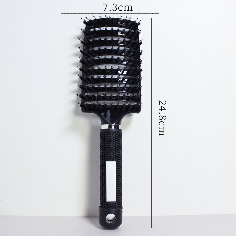 Teeth Large Curved Massage Curly Smooth Plastic Hair Brushes & Combs