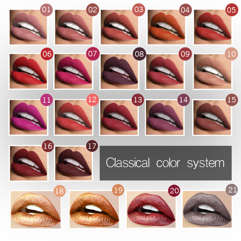 Color Matte Finish Liquid Rendering No Lipsticks