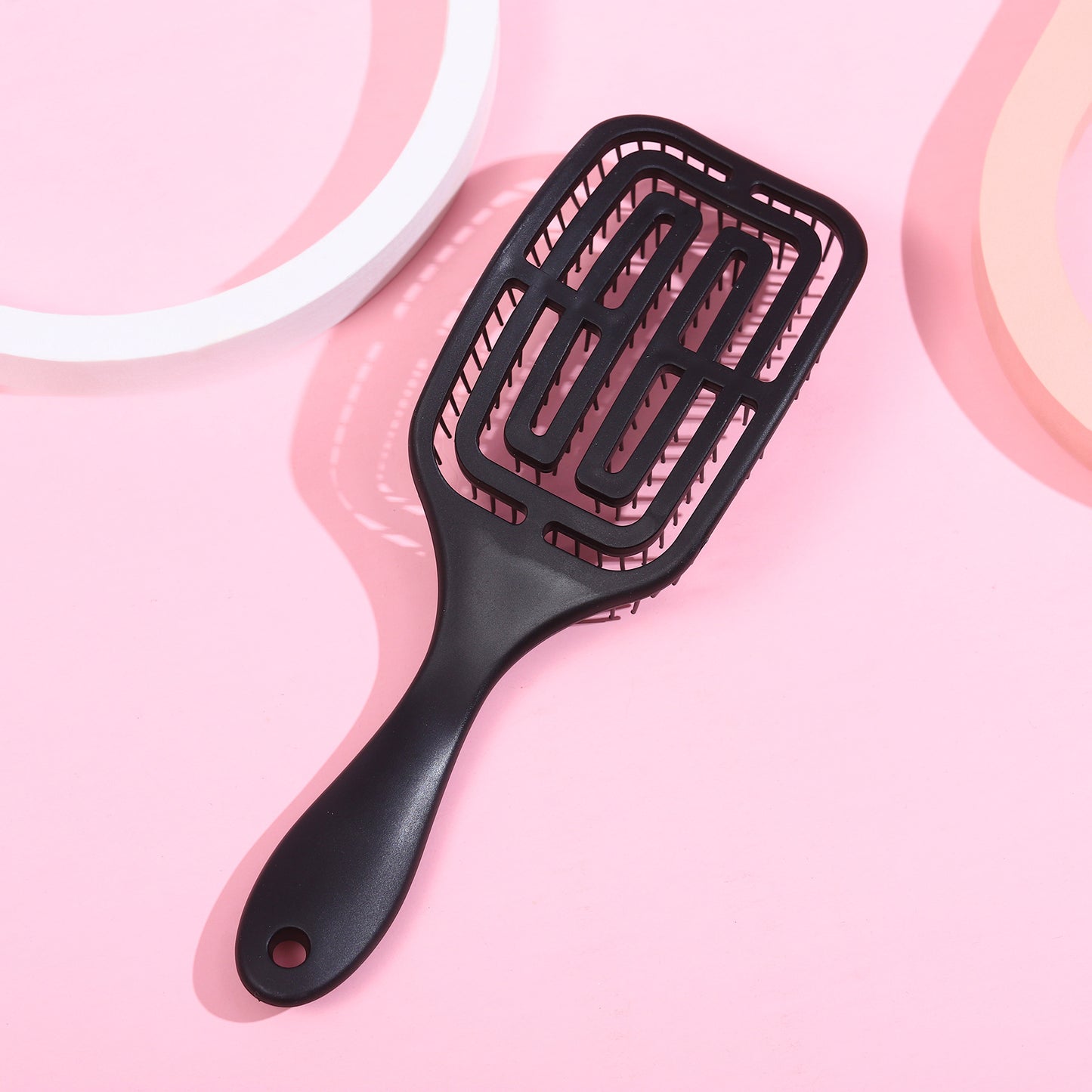 Square Elastic Tangle Large Ribs Ventilation Hair Brushes & Combs