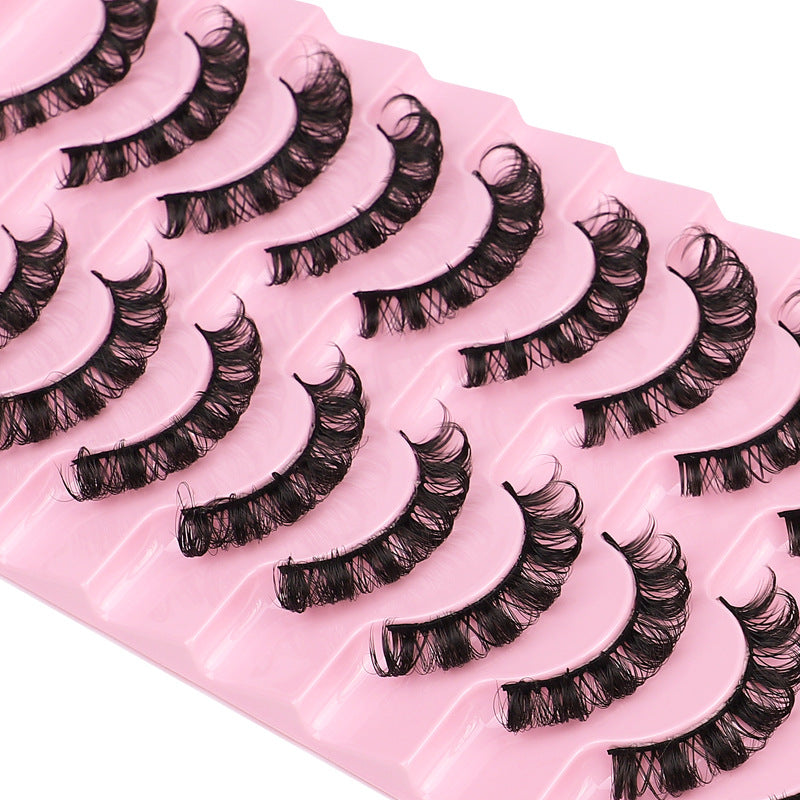 Warped Russian Curly Large Curved Thick False Lashes